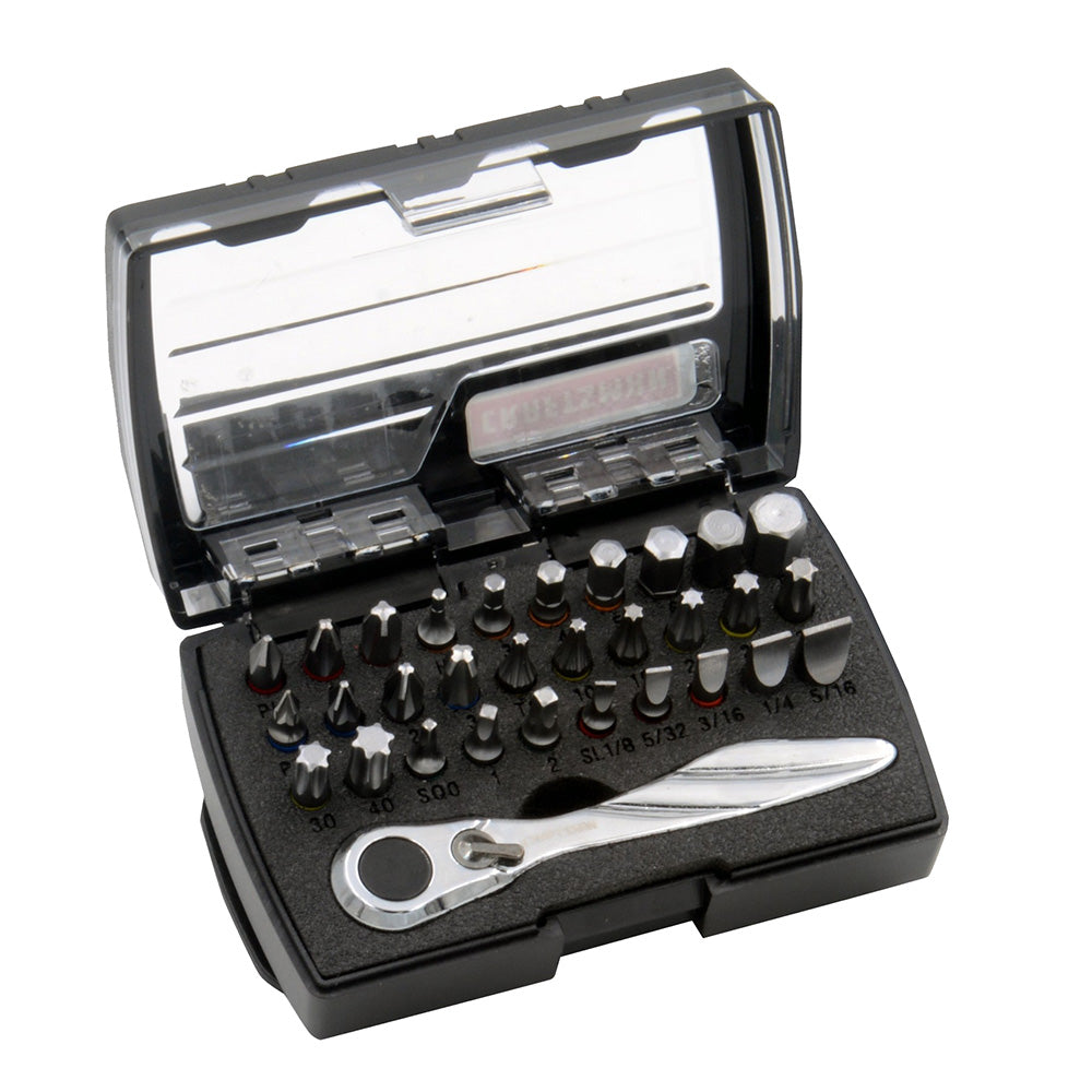 CRAFTSMAN 31-Piece Mini Ratchet  Bit Set - 1/4" Drive Ratchet [99855]