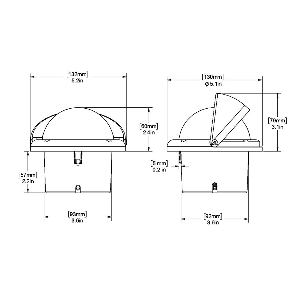 Ritchie HF-742W Helmsman Compass - Flush Mount - White [HF-742W]