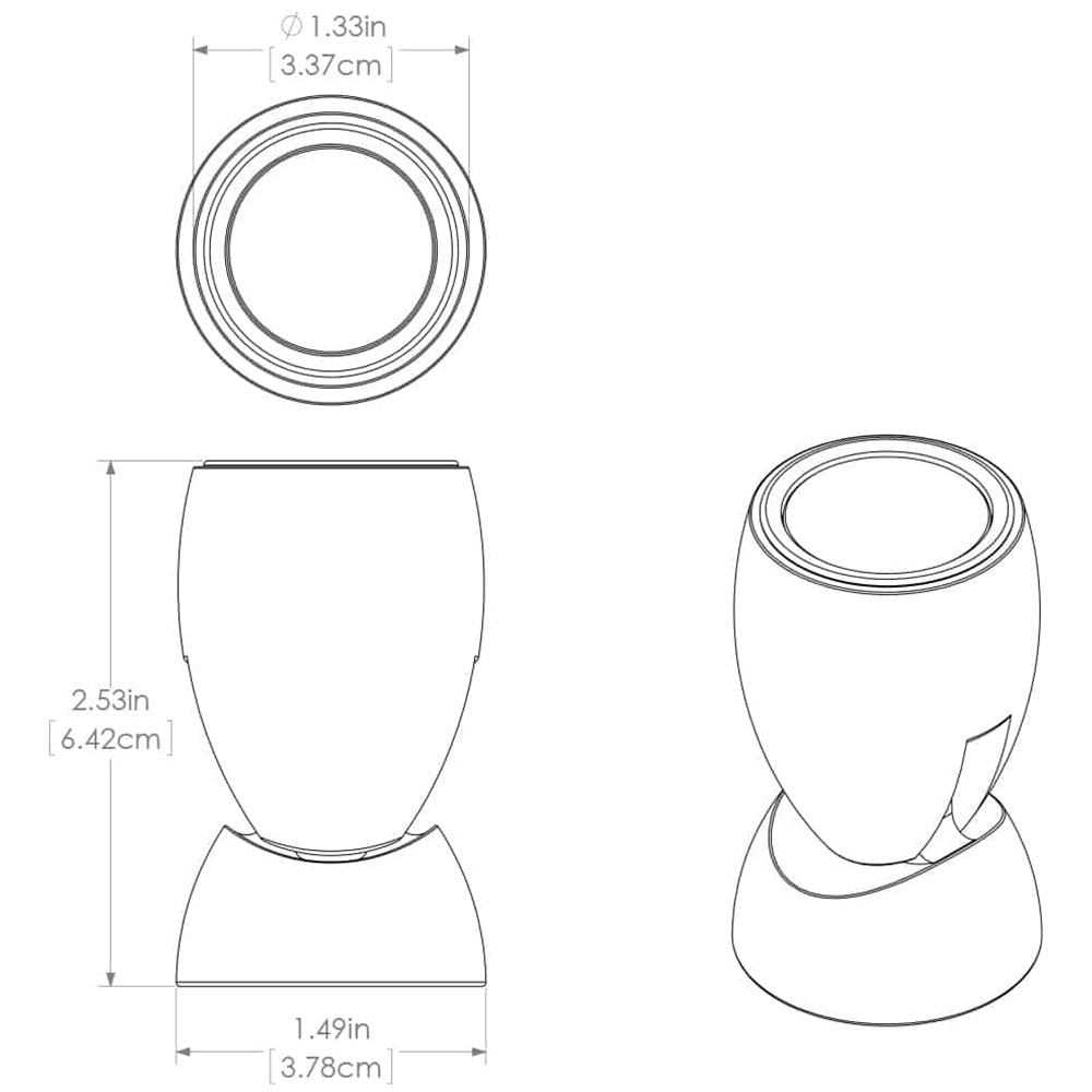 Lumitec GAI2 - Positionable Light - Brushed Housing [111807]