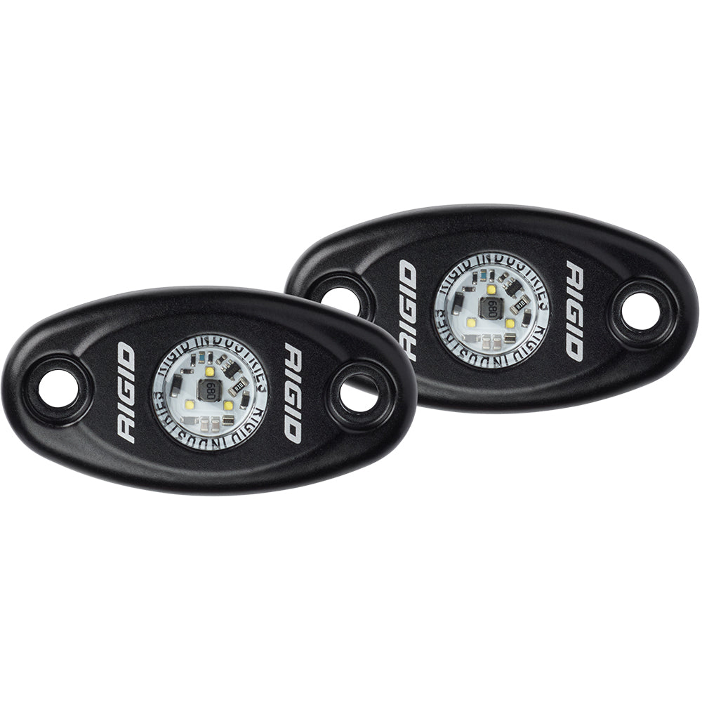 RIGID Industries A-Series Black High Power LED Light - Pair - Red [482103]