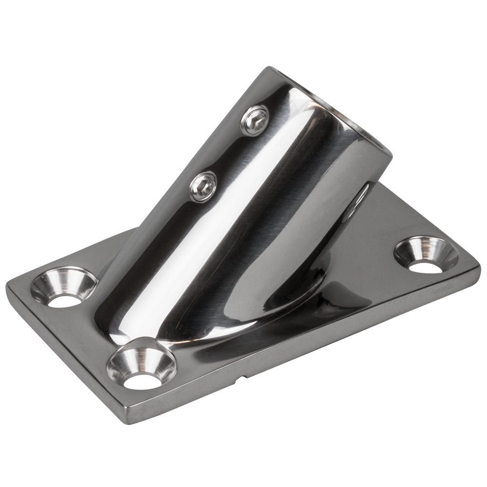 Sea-Dog Rail Base Fitting Rectangular Base 45 316 Stainless Steel - 3-1/4" x 1-7/8" - 1" OD [281451-1]