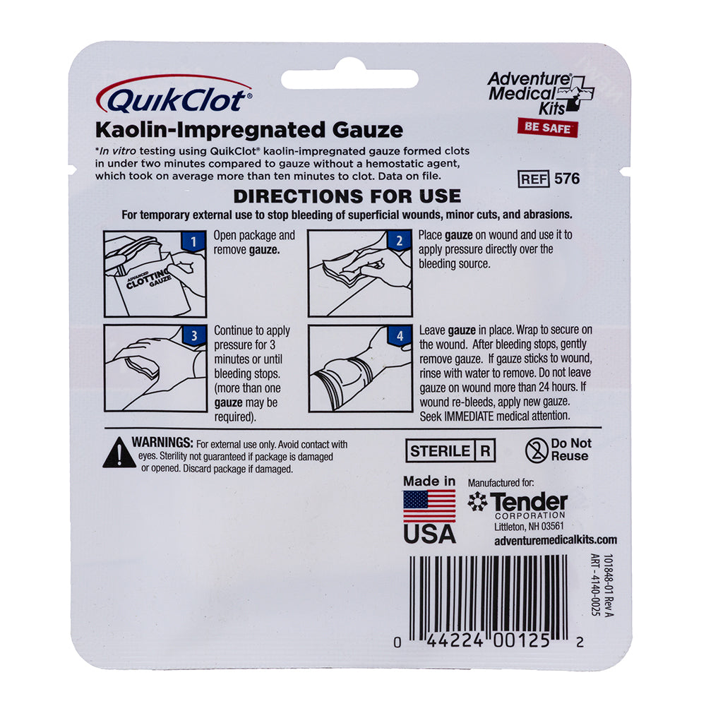 QuikClot Advanced Clotting - Gauze 3" x 2 [5020-0025]