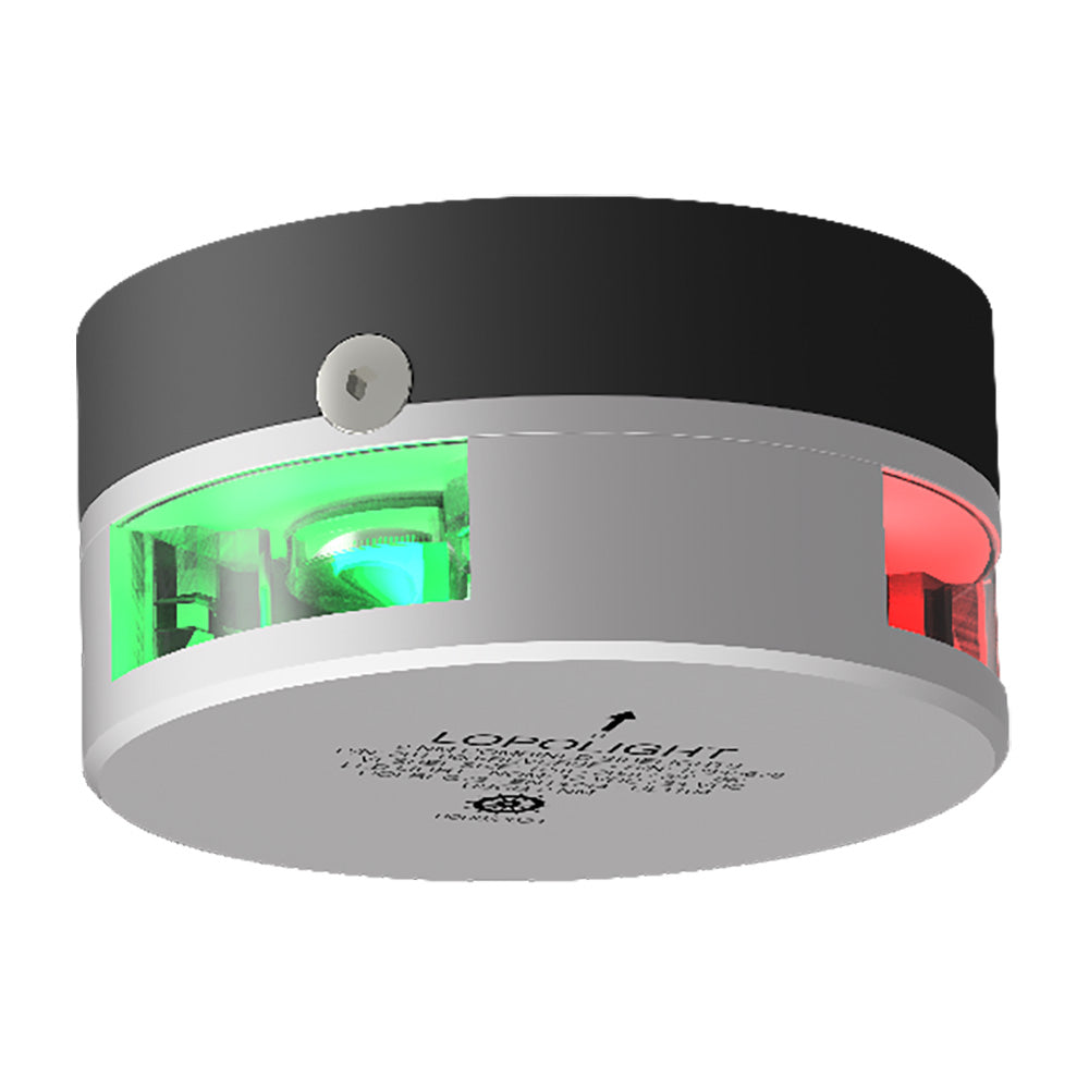 Lopolght Series 201-003 - Starboard  Port Sidelight - 2NM - Reverse Horizontal Mount - Green/Red - Silver Housing [201-003-REVERSE]