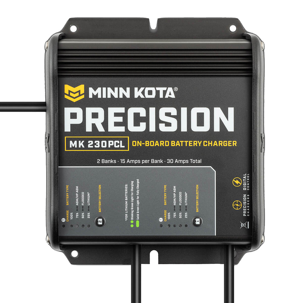 Minn Kota On-Board Precision Charger MK-230 PCL 2 Bank x 15 AMP LI Optimized Charger [1832302]