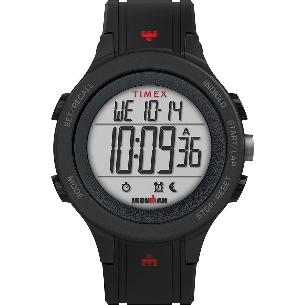 Timex IRONMAN T200 42mm Watch - Silicone Strap - Black/Red [TW5M46400]